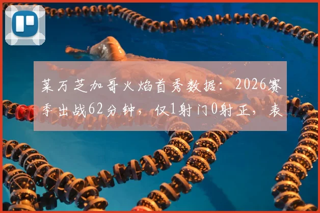 莱万芝加哥火焰首秀数据：2026赛季出战62分钟，仅1射门0射正，表现平淡引热议